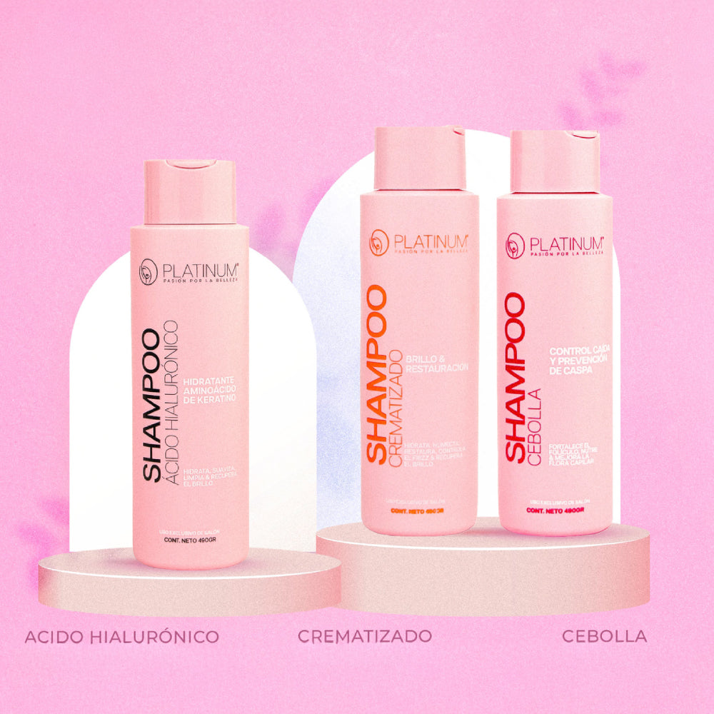 Shampoo Acido Hialurónico - Línea Platinum 490 gr